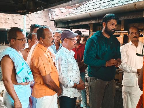 Rakshith shetty visited the temple on 27-03-2025